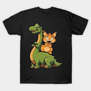 Cat Dinosaur Chronicles T-Shirt